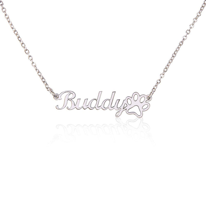 Classic Pawprint necklace personalized